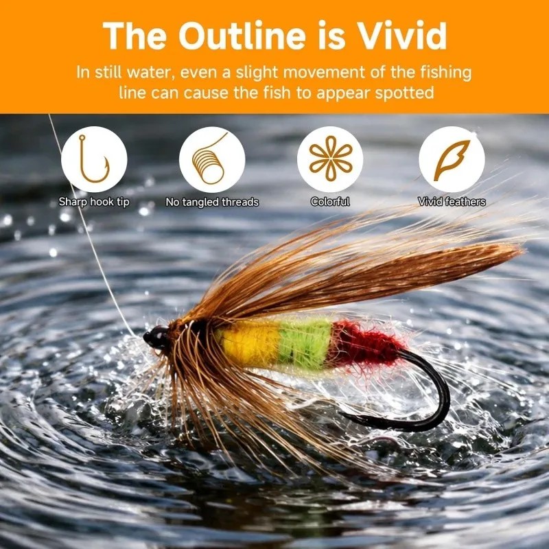 Señuelo Artificial Para Pesca, 64x Cebo Para Insectos Y Mosc