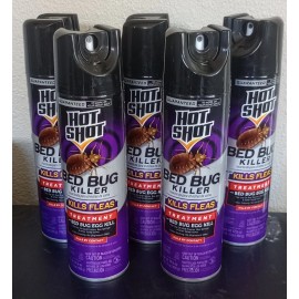 Hot Shot  Bed Bug Killer Hot Shot Lot Of 5 17.5oz *NEW* Kills Fleas Also