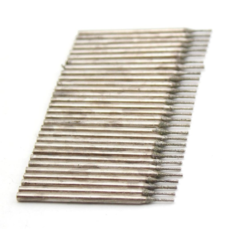 JINGLING Lapidary Diamond Drill Bits 0.8mm Carving Burrs for Stone