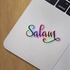Holographic Decal Stickers of Salam Muslim Premium Waterproof Vinyl Decal