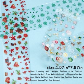 JERCLITY 300 Sheets Nail Foil Transfer Nail Art Stickers Set Marbling Flower Butterfly Aurora Gradient Patterns Nail Foil Transfer Sheets Foils Art for Women