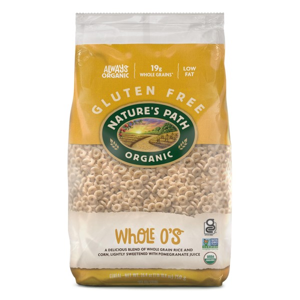 Nature's Path Organic Cereal, Whole O's, 26.4 Oz Bag