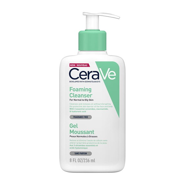 CeraVe Foaming Cleanser For Normal to Oily Skin With Ceramides, 473ml
