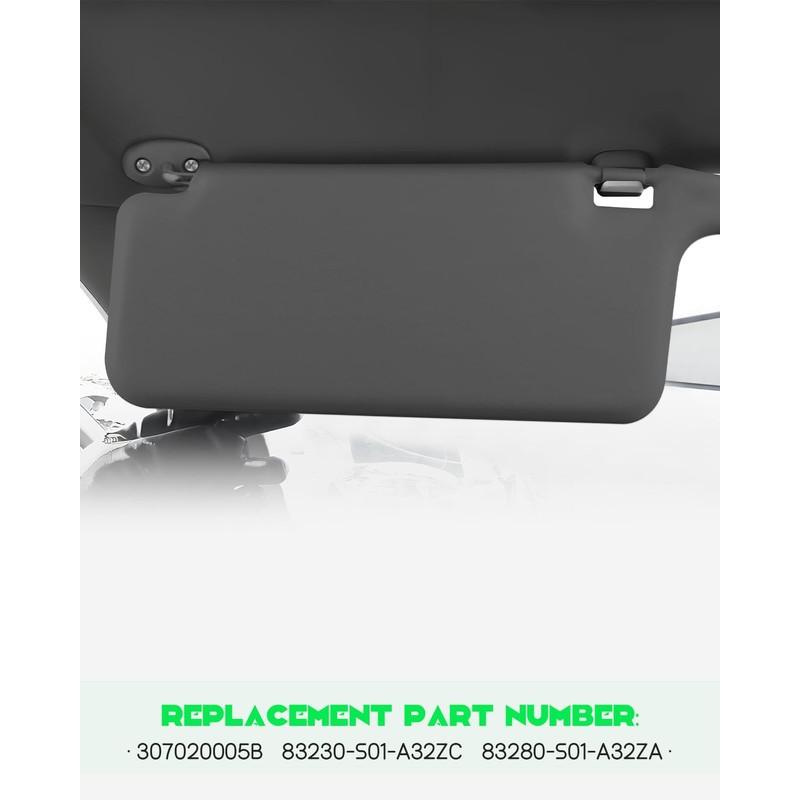 Interior Sunvisor Set Fit for Honda Civic 1996 1997 1998