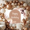 Avezano Fall Pumpkin Happy Birthday Backdrop Burgundy Red Birthday Party