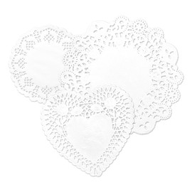 300 Sheets White Round Lace Doilies Hollow Paper Cutouts Vintage Collage Retro Decoupage 3 Small Sizes 3.5"/4"/5.5" for Scrapbooking Crafting Journal Planner (Ivy)