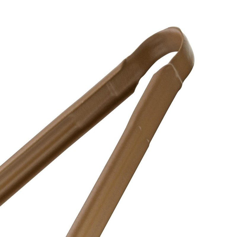 Hygiplas Colour Coded Serving Tong Brown 405mm - Stainless Steel