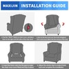 MAXIJIN Stretch Velvet Wingback Chair Slipcover 1-Piece Soft Stylish Plush