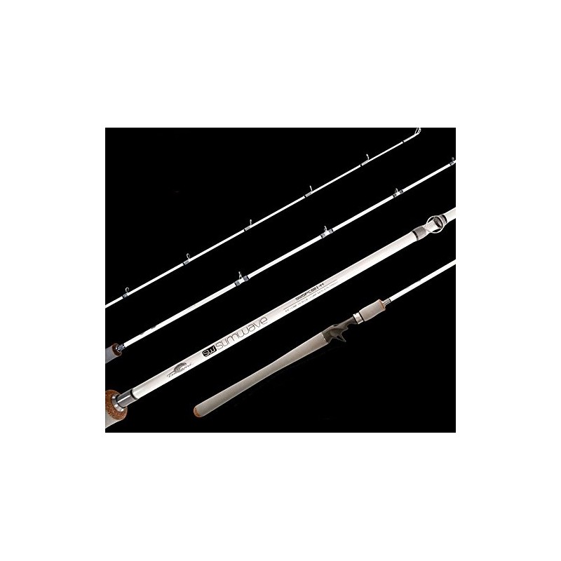 Tsunami Slim Wave White Jigging Conventional Rod 6'4" Medium Heavy