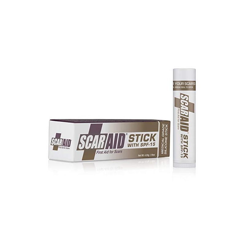 Scar Aid - Barra de silicona con SPF-15, tratamiento de