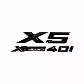 X5+XDrive40i OE# SPEC For X5 Series Black Emblem X5+XDrive40i Number Letters Rear Trunk Badge
