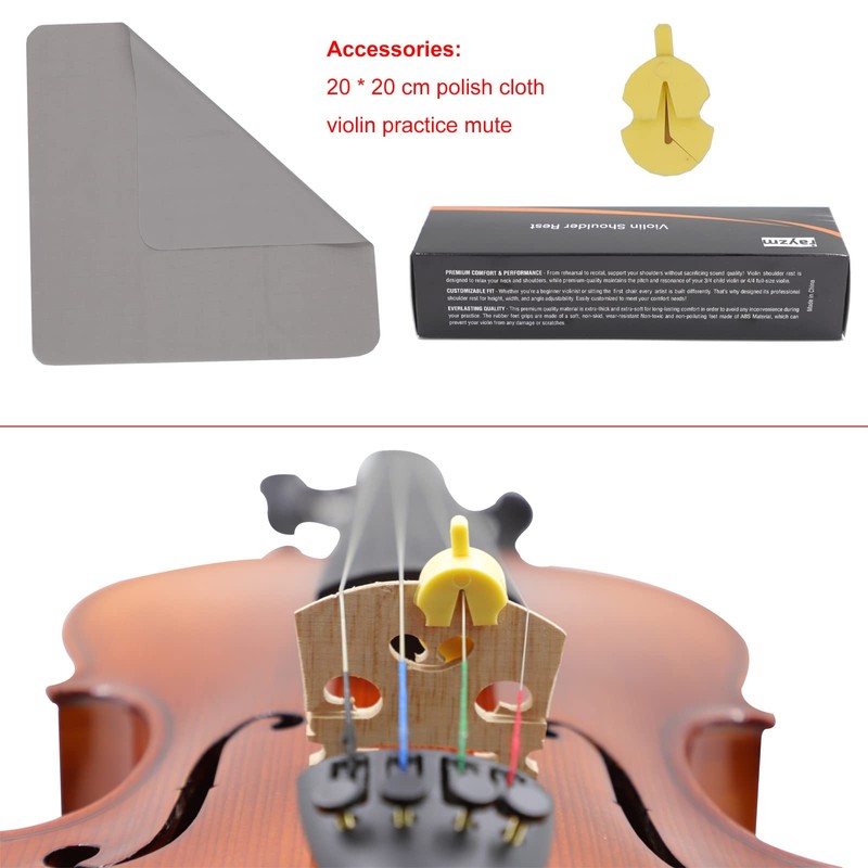 Rayzm Violin Shoulder Rest for 3/4 & 4/4 Violins, Collapsible