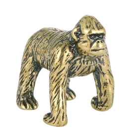 TEAMWILL Solid Brass Monkey Gorilla Statue Tea Pet Figure Animal Craft Miniature Decor