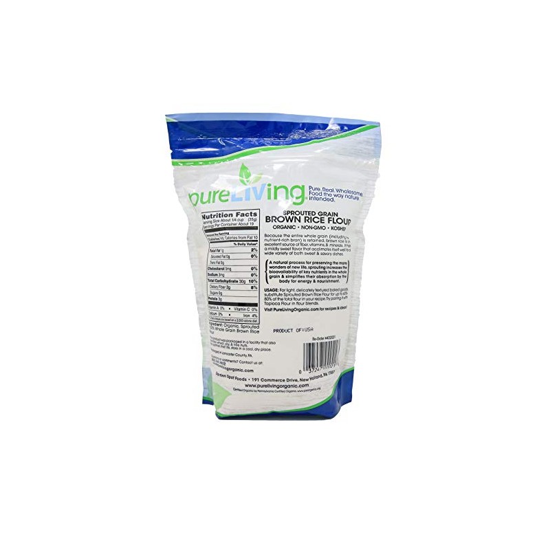 Pure Living Liv Organic Sprouted Brown Rice Flour - 24