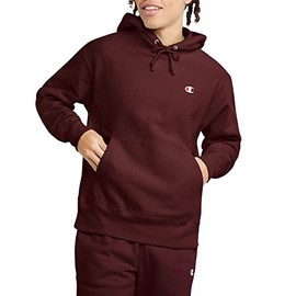 Champion Men's Reverse Weave Pullover, Sgma Maroon Left Chest C, Large