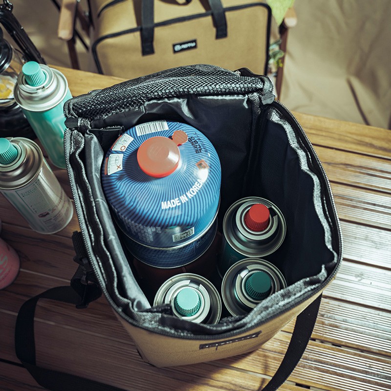 10L Camping Lantern Storage Bag Outdoor Camping Canister Gas Tank