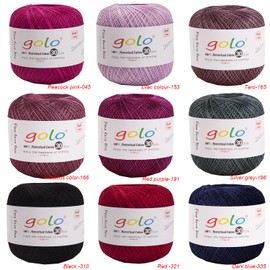 golo Knitting Yarns for Hand Work Tatting Yarn Crimson Red Yarn 10-757