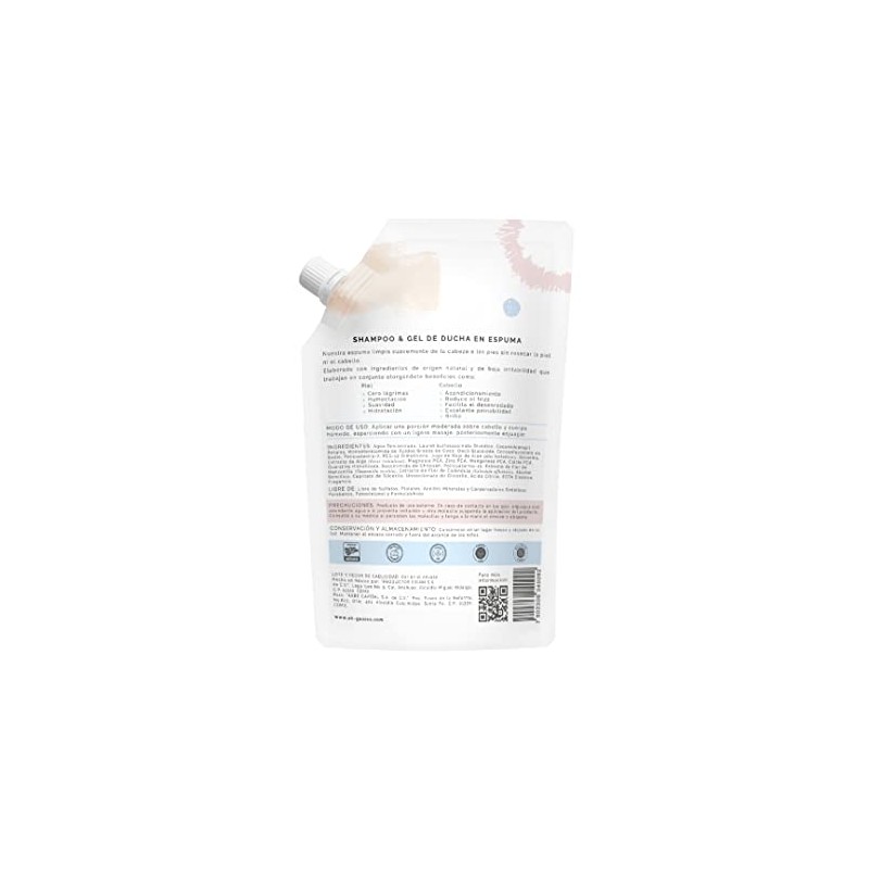 OH! GANICS Refill Shampoo & Body Wash, en espuma jabón