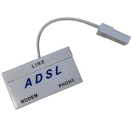 ADSL Microfilter With Lead - Inline DSL Splitter Filter For Removing Noise From Telephone Lines In-Line DSL Filter, One Device, Male To Female For Telephones Or Fax Machine