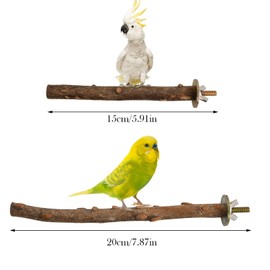 Kioiner 5 Pcs Wood Bird Perches, Natural Prickly Ash Wood Bird Perch Stand Set for Bird Cages, Standing Sticks for Small Bird Love Bird Dove Parrot Budgie Macaw Finch Parakeet Cockatiel Conure