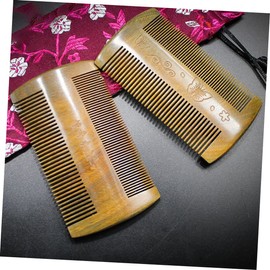 Baluue Beard Comb for Men Wood Material Dual Rows for Hair Styling Pocket Size