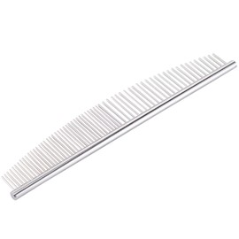 PETTOM Cat Comb Dog Grooming Remove Matted Fur Half Moon Pet Comb Stainless Steel Teeth Arc Design for Lose Hair Tangles and Knots