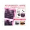 Kit Extensión Pestañas 9-18mm 800pcs Maquillaje Completo Diy