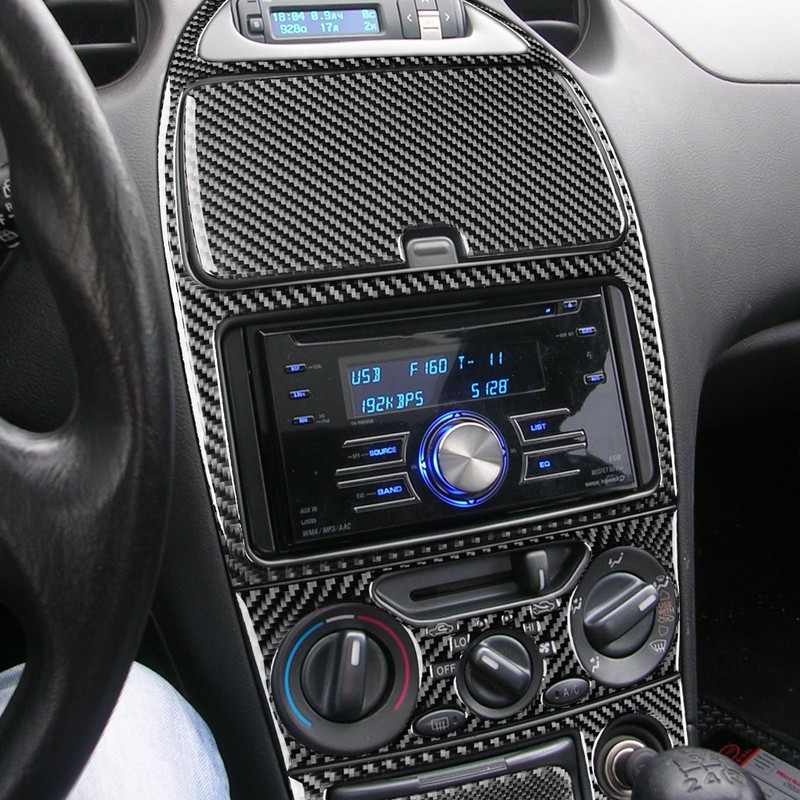 PJFUS Real Premium Carbon Fiber Car Dash Central A/C Control