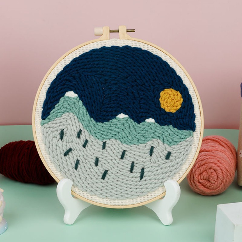 Punch Needle Embroidery Kits Exercise Patience Reusable Embroidery Punch Needle