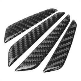 TANGSEN Vehicle Protector Carbon Side Door Guard Scratch Hiding Protection Guard Scratch Prevention Anti-Impact TPU Protective Film Parts Accessory Exterior Universal Type Black 4-Piece Set