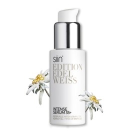 siin Intense 35+ Anti-Ageing Face Serum Against Expression Wrinkles and Ageing Wrinkles - Smooths, Tightens, Hyaluronic Serum Anti-Ageing Cream - with Edelweiss, Jojoba Oil, Shea Butter - for Normal
