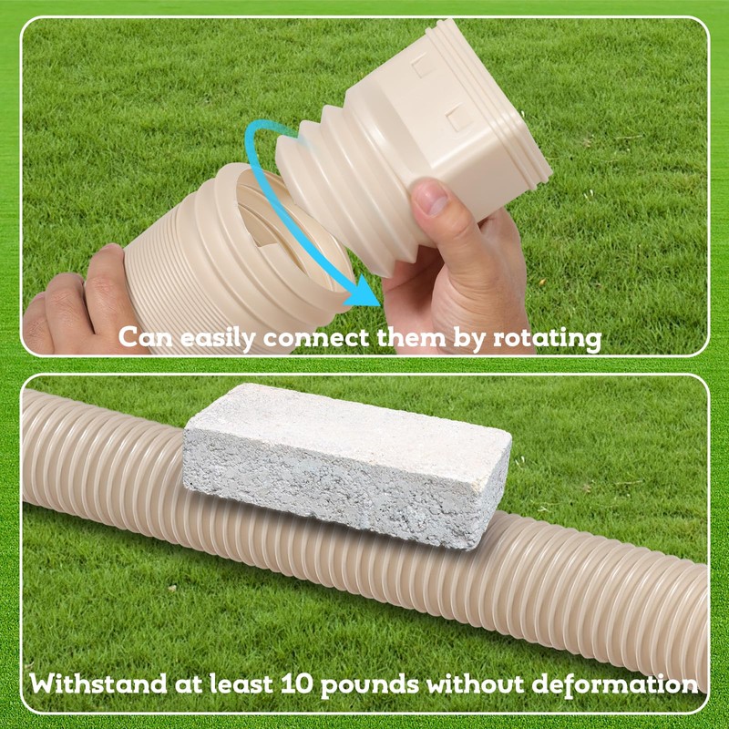 plusgutter Rain Gutter Downspout Extensions Flexible, Drain Downspout Extender,Down Spout