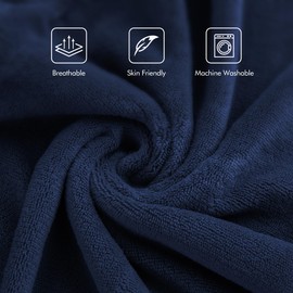 Electric Blanket Full Size, 72"x84" Heated Blanket Full Size with 1-10 Hours Adjustable Timer & 6 Heating Levels, Ultra Soft and Thick Heating Blanket for Full Body Warming, Navy Blue