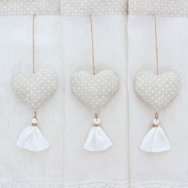 Frank Flechtwaren Window Curtain Heart Pendant
