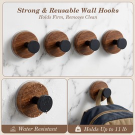 Suction Cup Hooks for Shower, No Drill Adhesive Rustic Bathroom Towel Hooks