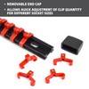 Reniteco Socket Organizer Drive ABS Tools - Red Socket Holder,
