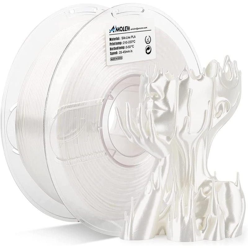 Amolen PLA Silk Basic 3D Printing Filament, 1.75mm:_Silk Cucumber Green_US