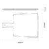 Tramontina 13276/292 TRAMONTINA Cutting Board, Wood Cutting Board, 13.4 x