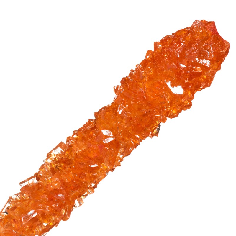 Orange Rock Candy Sugar Sticks - Orange Flavored - 24