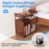 Mixizigoz Mini Side Mount Casters, Low Profile Caster Wheel- Rigid
