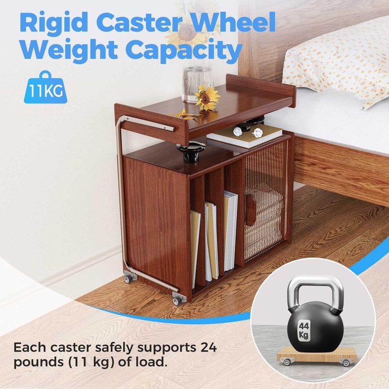 Mixizigoz Mini Side Mount Casters, Low Profile Caster Wheel- Rigid