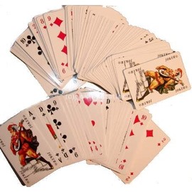 4x Rummy Playing Cards ROMMES Piel 55 Sheets Each