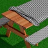 Bouiexye 3 Pcs Set Polyester Picnic Table Cover with Bench