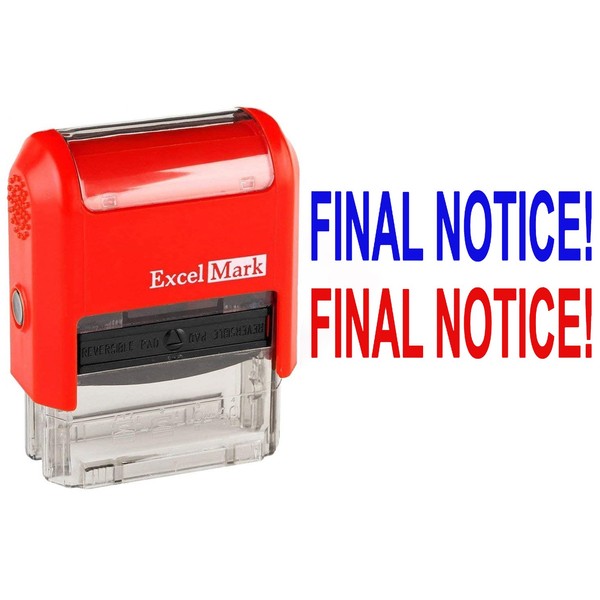 ExcelMark Self-Inking Rubber Office Stamp - Final Notice