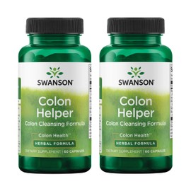 Swanson Colon Helper - Promotes Digestive Health Using Vervain, Goldenseal Root, Slippery Elm Bark & More - Herbal Supplement Aiding Healthy Eliminations - (60 Capsules) (2 Pack)