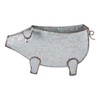 Accent Plus Pig Galvanized Wall Planter, 16.75x3.75x10.75