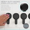 Bath Bliss 4 Pack Gel Matte Black Suction Power Hook,