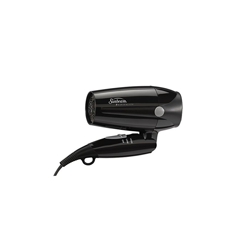 Sunbeam HD3005-005 1875 Watt Folding Hand-Held Hair Dryer, Black
