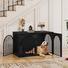 Hzuaneri 39.4" Wooden Dog Crate Furniture TV Stand, Indoor Dog