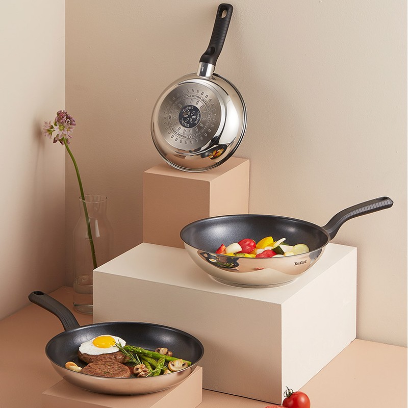 테팔 인덕션 에센스쿡 3종(팬24+28+웍28)(인덕션 사용가능) Induction Essence Cook 3-Piece Set